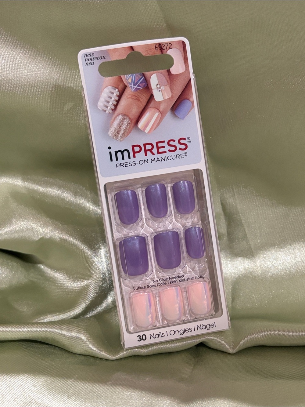 imPRESS Lavender and Soft Pink Press-On Manicure - 30 Pack